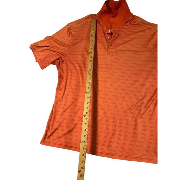 Walter Hagen Mens Orange Striped Polo Shirt Size XL - Picture 5 of 7
